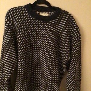 LL BEAN Vintage Birdseye Knit Sweater. Wool. Tall Men’s XL